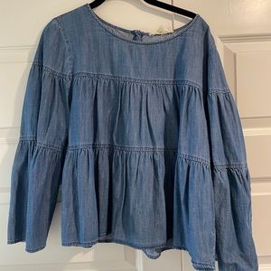 Madewell Denim tiered top!